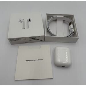 Apple AirPods 2nd Generation With Charging Case, Lightning Cable, Paperwork